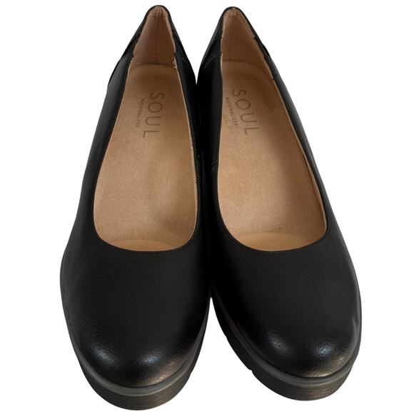 SOUL Naturalizer Shoes - SOUL Naturalizer About Time Women's 8.5M Black Comfort Platform Wedge Pump Shoes